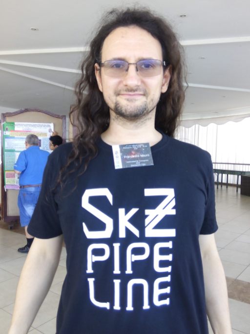 SkZ wearing SkZ t-shirt